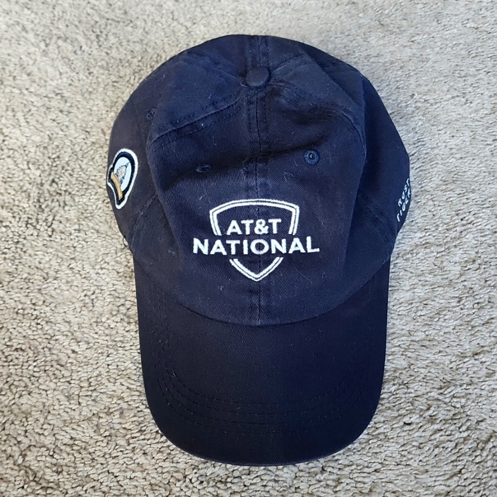 At&T National Golf Tournament Men's Hat Cap Hosted by Tiger Woods Blue Strapback